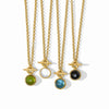 Julie Vos - Necklace - Solara Solitaire - Iridescent Palmetto Green