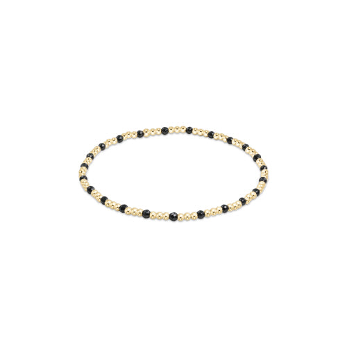Enewton - Gemstone Gold Sincerity Pattern 2mm Bead Bracelet - Faceted Hematite - Findlay Rowe Designs