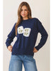 Top - Navy Mahjong Sweatshirt - Findlay Rowe Designs