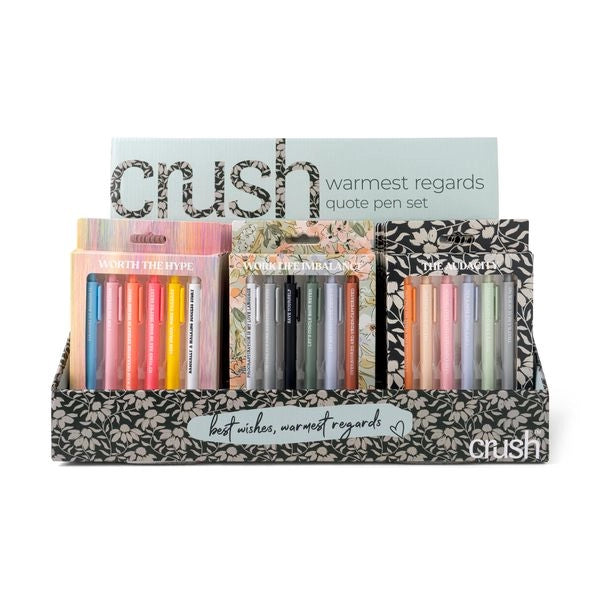 Crush - Warmest Regards Quote Pen Set