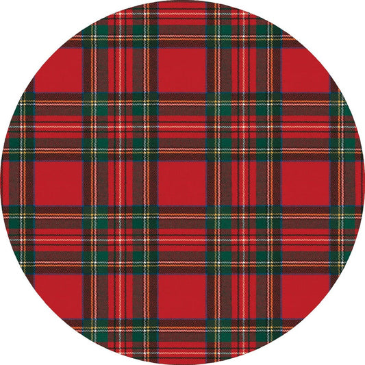 Caspari - Placemat - Die Cut - Royal Plaid Red - Findlay Rowe Designs