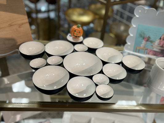 Nora Fleming - Base - Bubble Bowl - Black And White - Findlay Rowe Designs