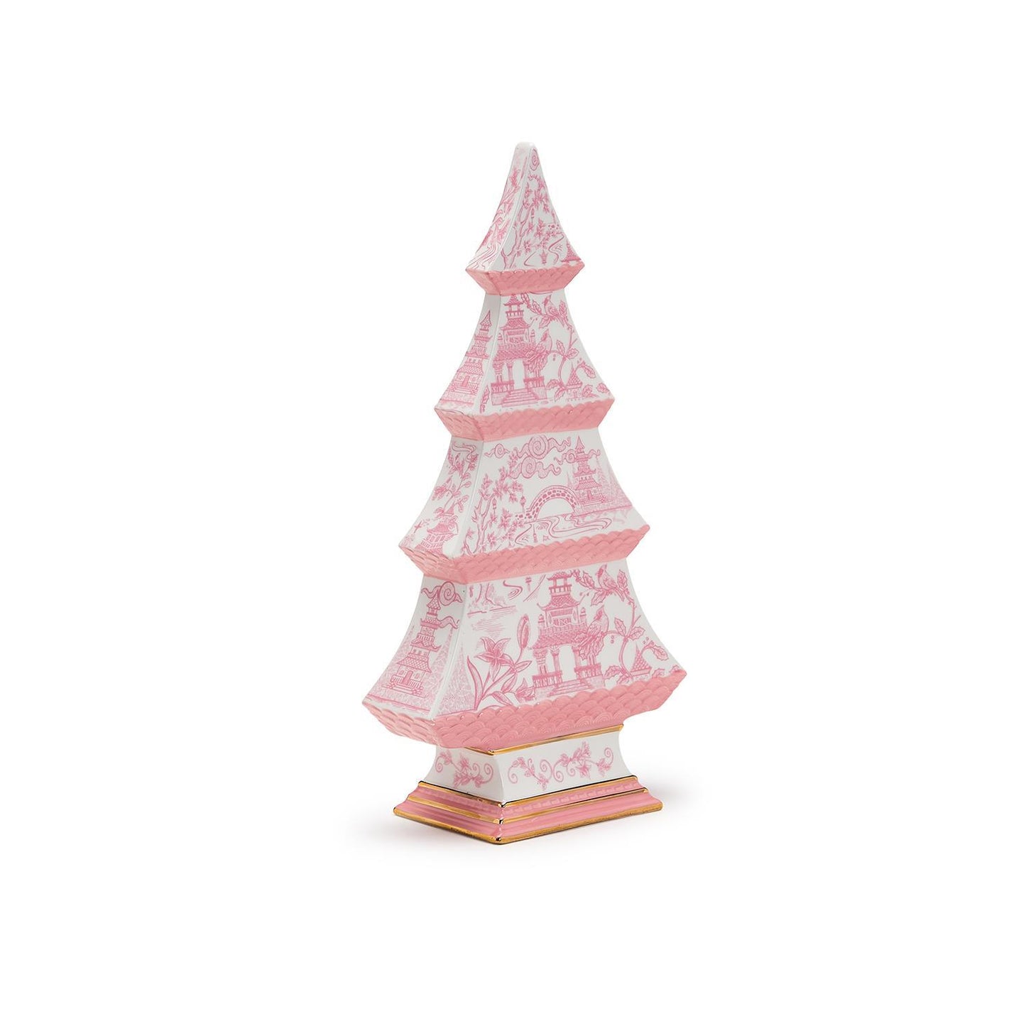 Christmas Tree - Ceramic Chinoiserie Pink