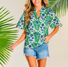 Mud Pie - Top - Chase Flounce Sleeve - Green - Findlay Rowe Designs