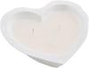 Mud Pie - WOOD HEART CANDLE