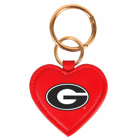 Desden - Georgia Bulldogs Heart Charm Key Ring
