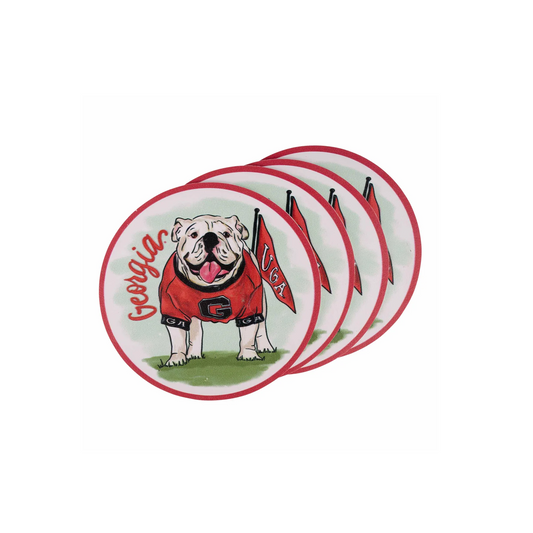 Glory Haus - Collegiate Coasters - Set of 4 - Georgia - Findlay Rowe Designs