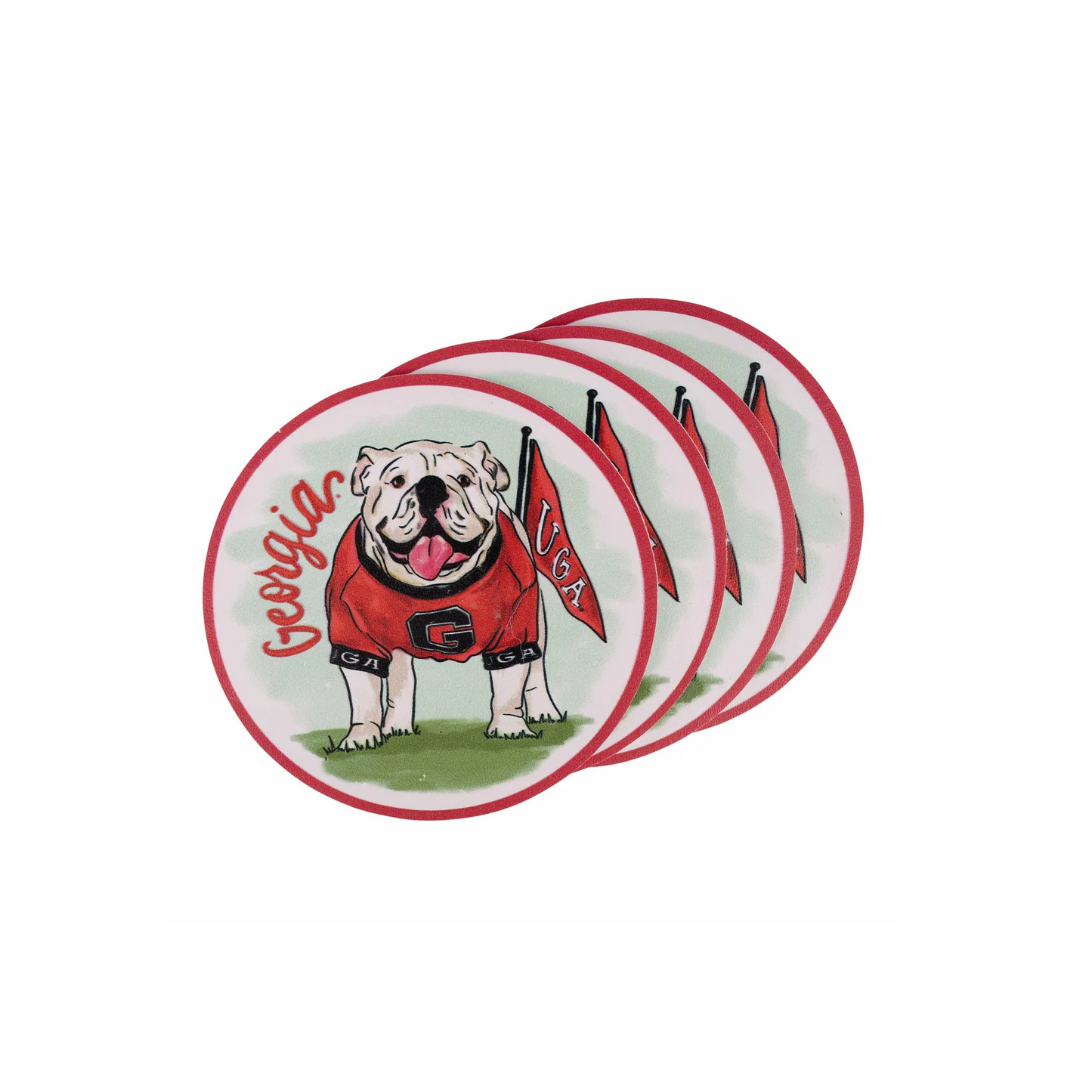 Glory Haus - Collegiate Coasters - Set of 4 - Georgia