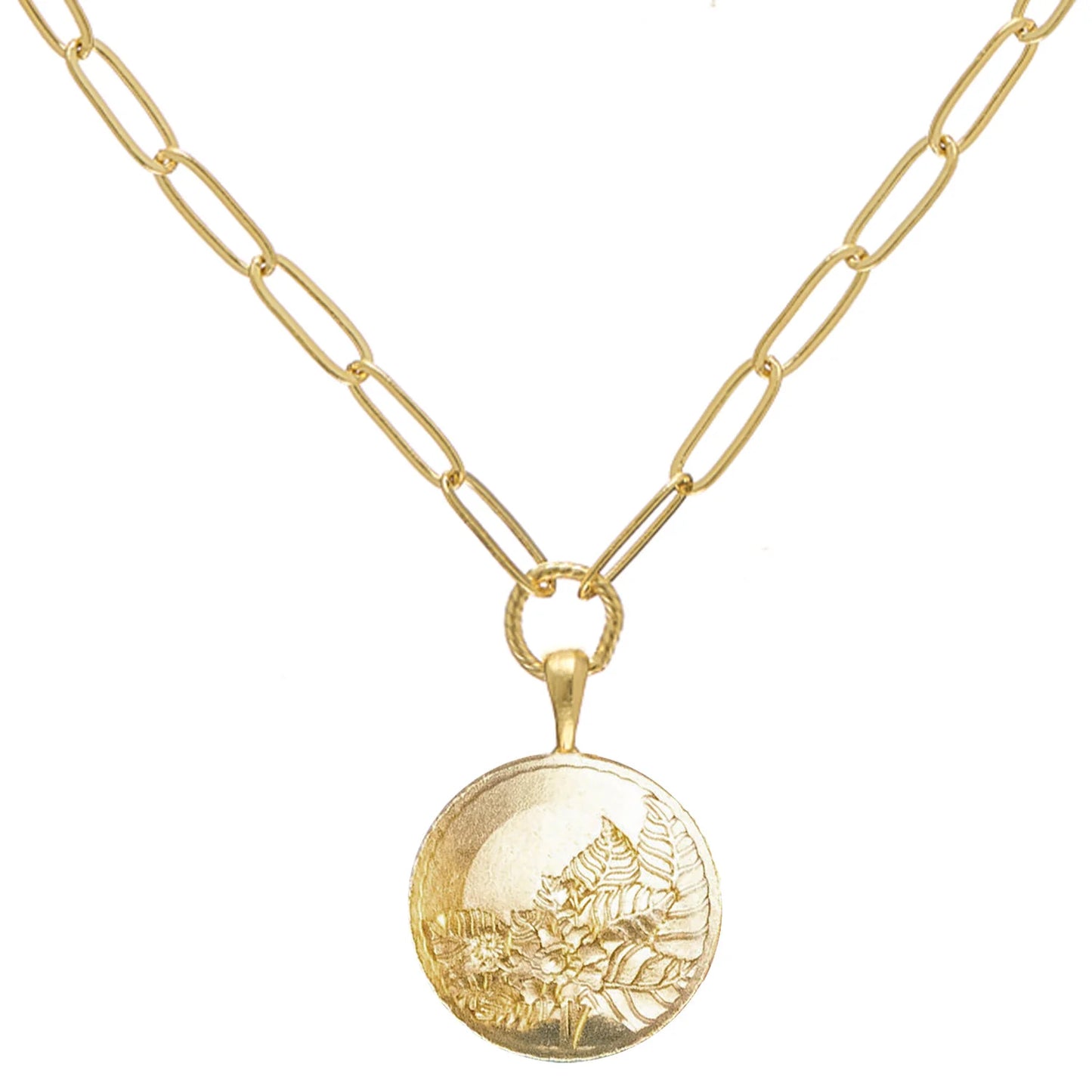 Susan Shaw - Necklace - Tobacco Leaf Paperclip - Findlay Rowe Designs