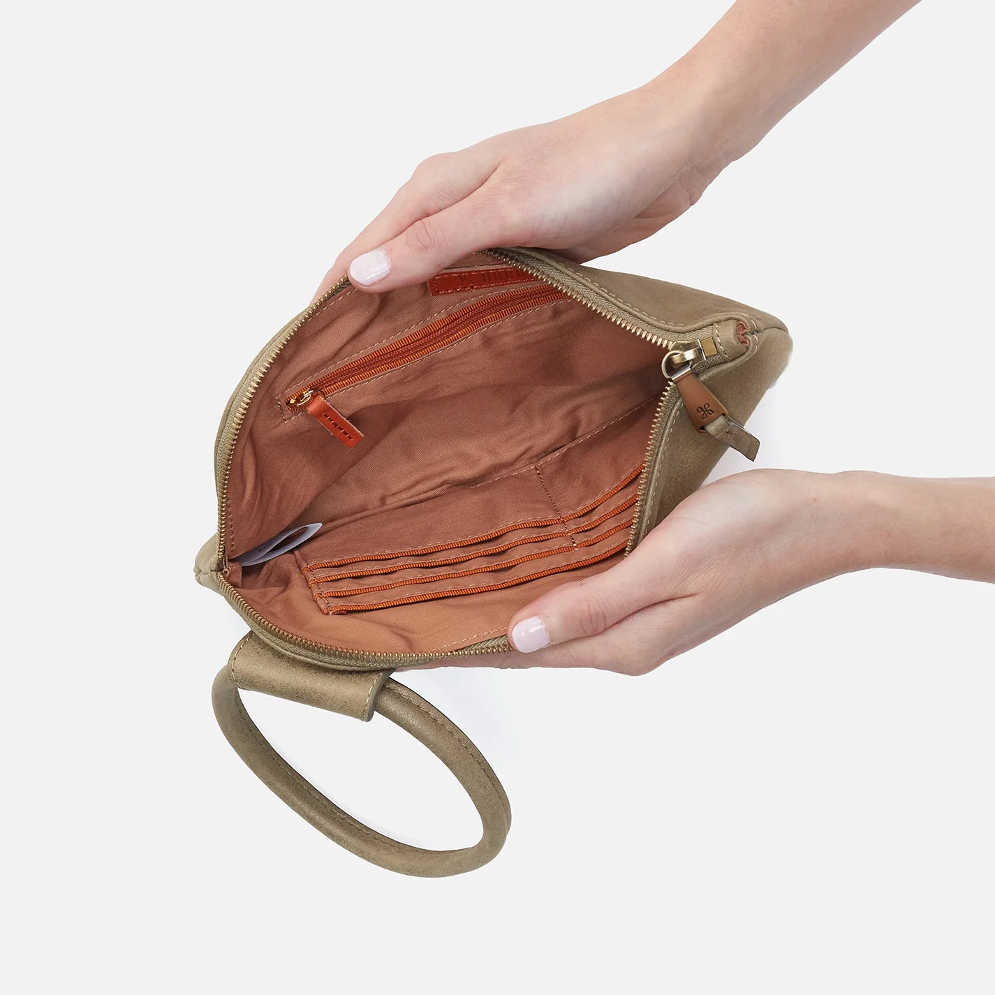 Hobo - Sable Wristlet -  Metallic Leather Burnished Sage - Findlay Rowe Designs