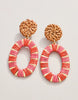 Spartina 449 - Earrings - Straw Oval - Red - Findlay Rowe Designs