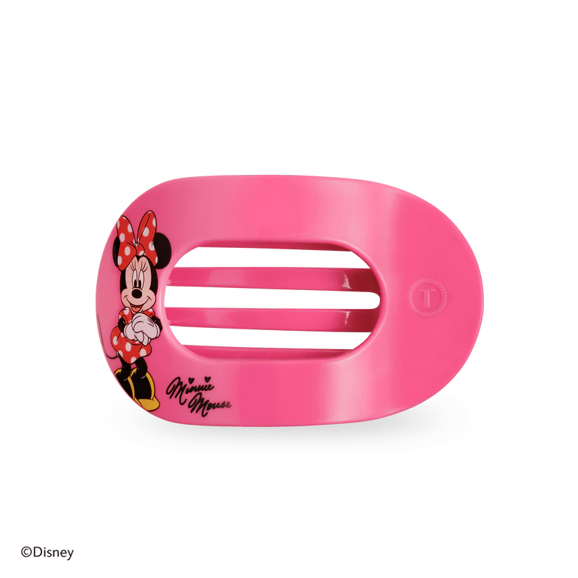 Teleties - Flat Round Hair Clip - Minnie Mouse Pink - Medium - Findlay Rowe Designs