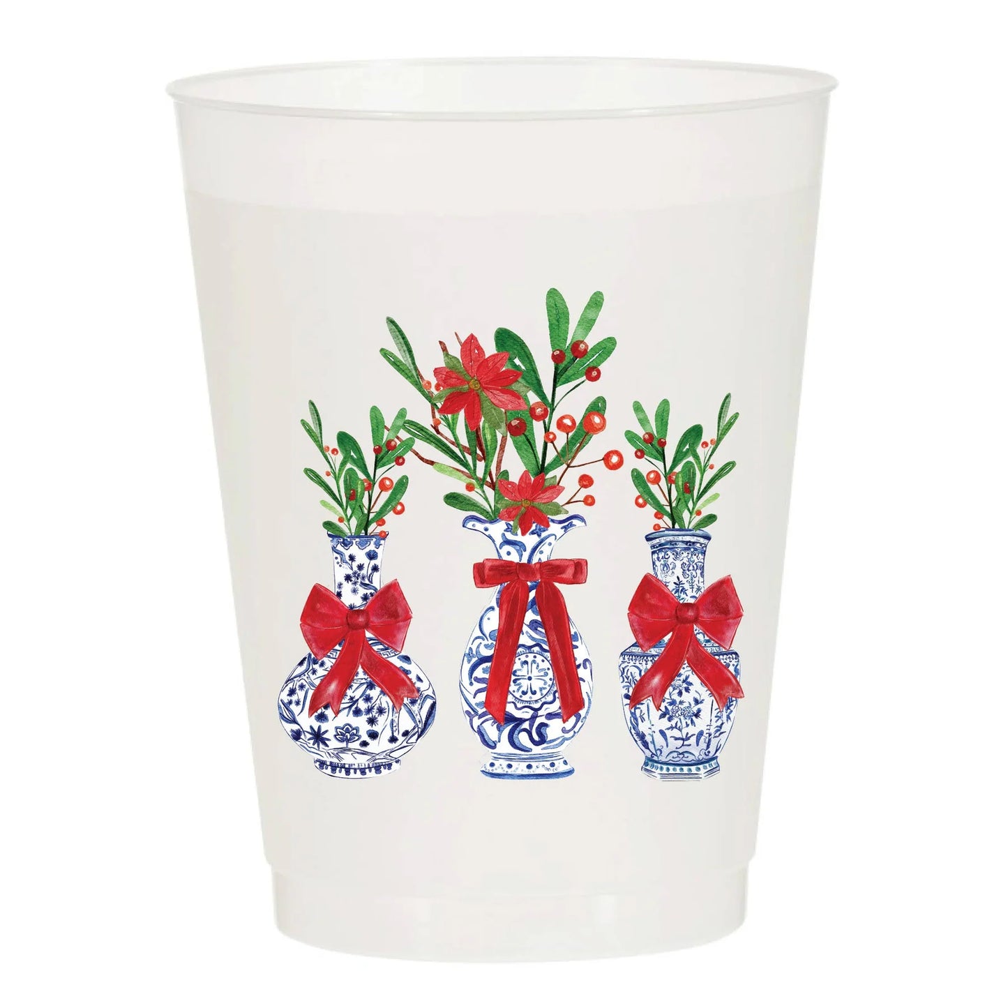 Sip Hip Hooray - Frosted Party Cup - Christmas Set of 6