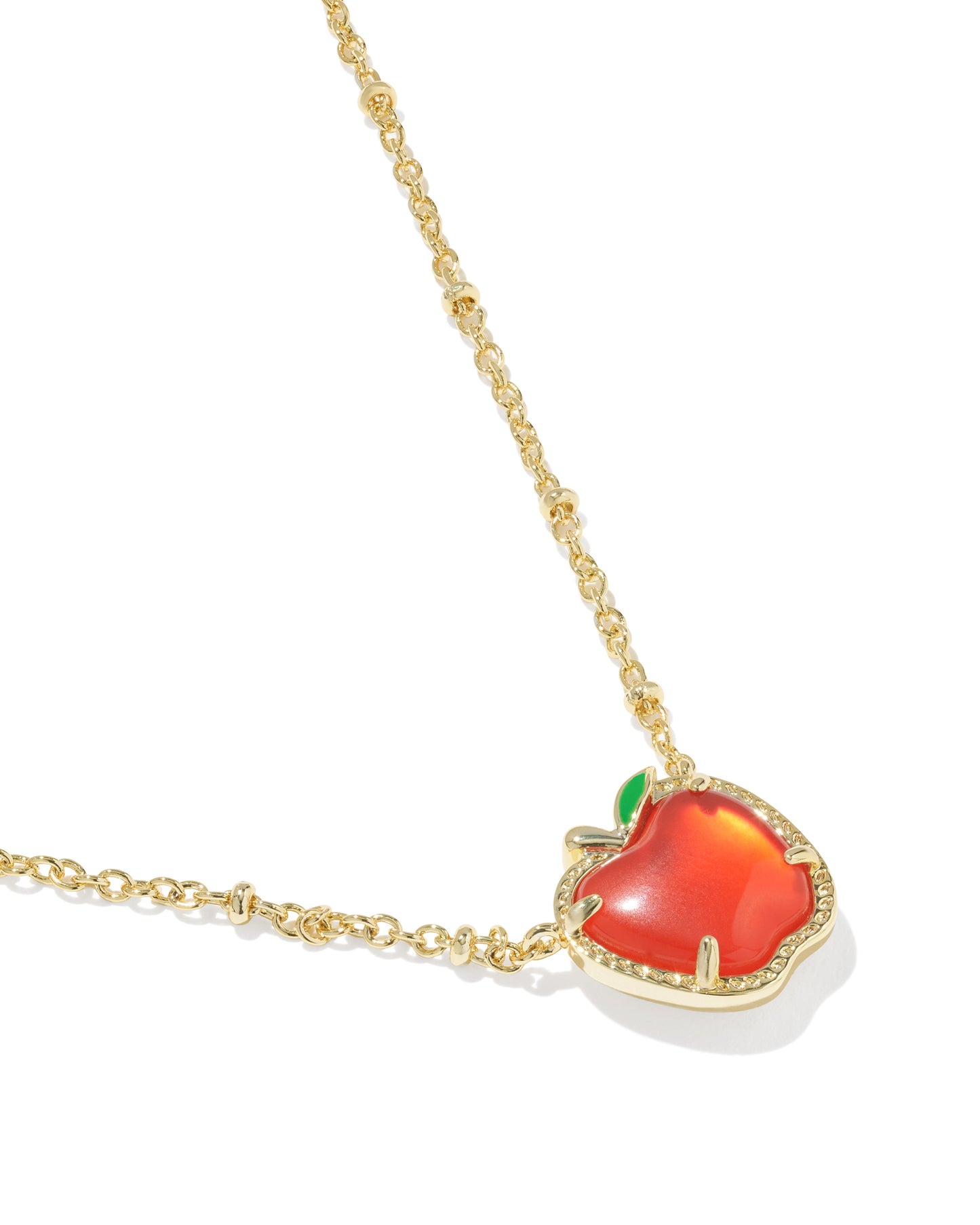 Kendra Scott - Necklace -    Apple Short Pendant - Gold Red Illusion - Findlay Rowe Designs