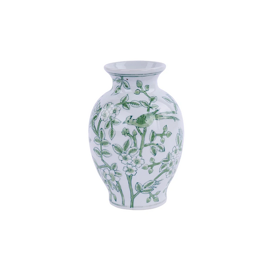 Vase - 6 in - Green White - Findlay Rowe Designs