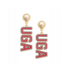 Canvas Style - Earring -  Pave Outline - UGA - Findlay Rowe Designs