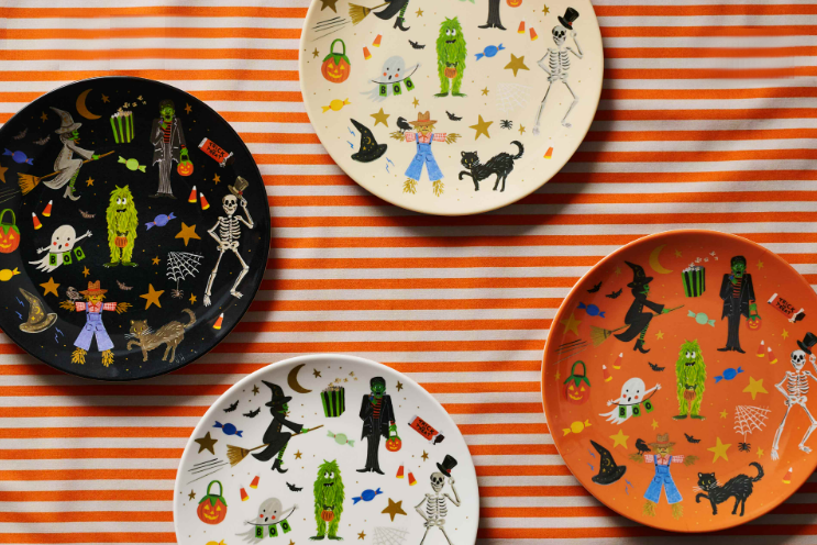 Rifle Paper Co - Melamine Dessert Plates - Halloween Parade - Findlay Rowe Designs