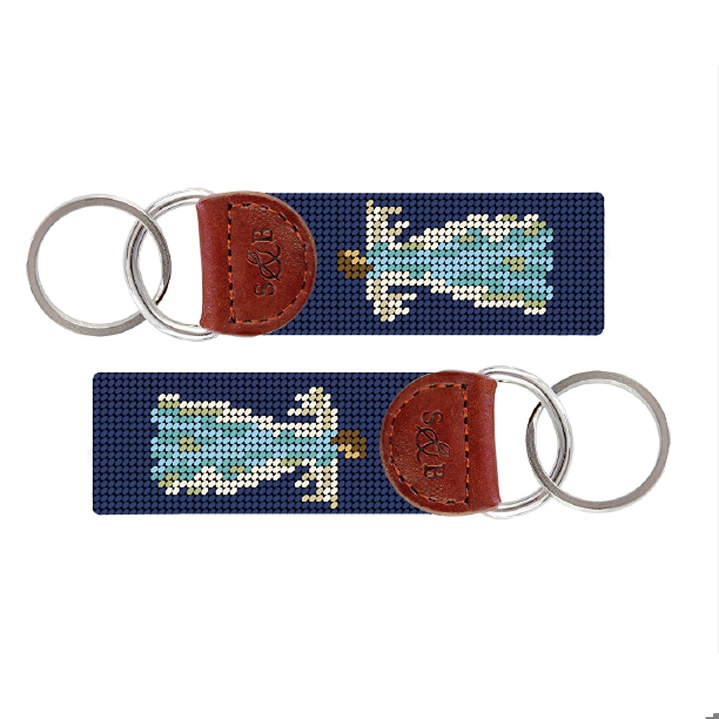 Anne Neilson x Smathers & Branson - Needlepoint Key Fob - All Praise to You - Angel - Findlay Rowe Designs
