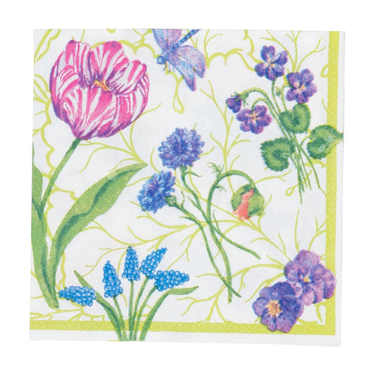 Caspari - Cocktail Napkins - Floral Majolica - Findlay Rowe Designs
