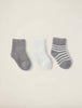 Barefoot Dreams - CozyChic Lite® Infant Sock Set - Pewter - Findlay Rowe Designs