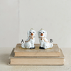Ornament - Staffordshire Dog - Gold White - Findlay Rowe Designs