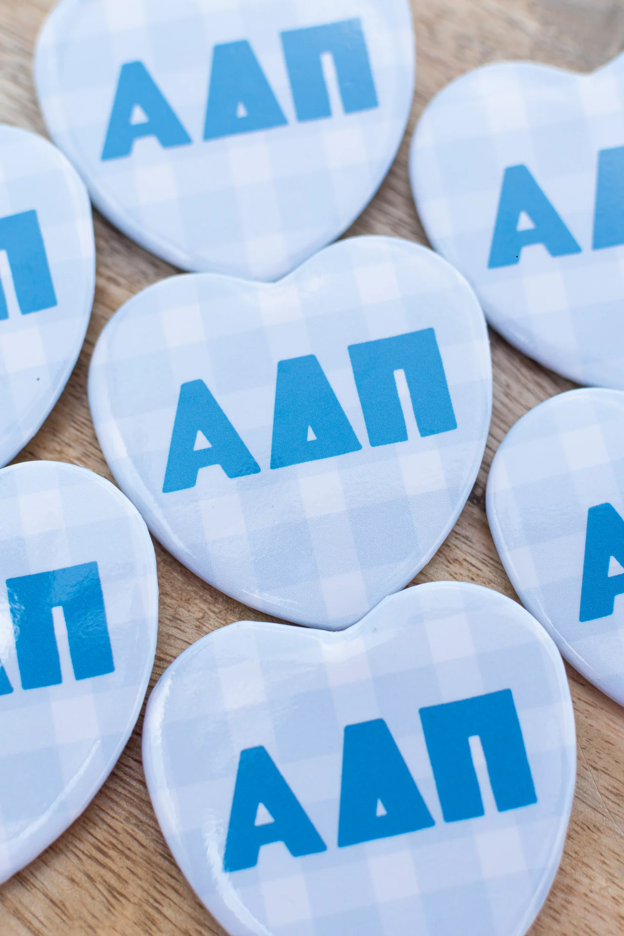 Swag - Gingham Heart Button - Sorority
