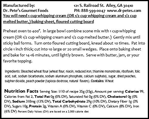 Dr. Pete's Foods - Scone Mix - Peaches and Cream - Findlay Rowe Designs