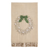 Mud Pie - Tea Towel -White Christmas Chambray - Bead Detail - Findlay Rowe Designs