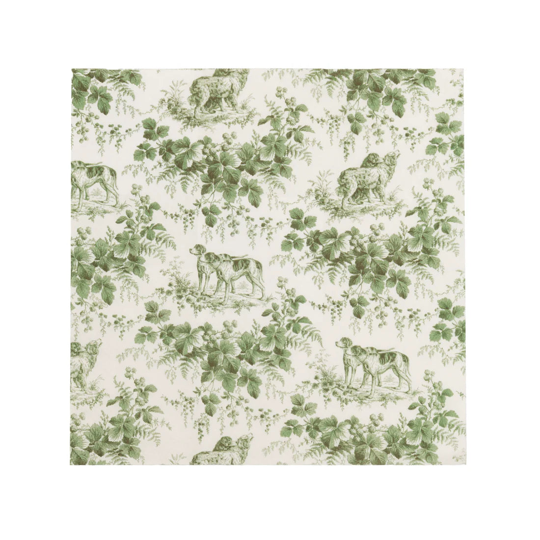 Caspari - Cocktail Napkins - Hunting Toile Evergreen