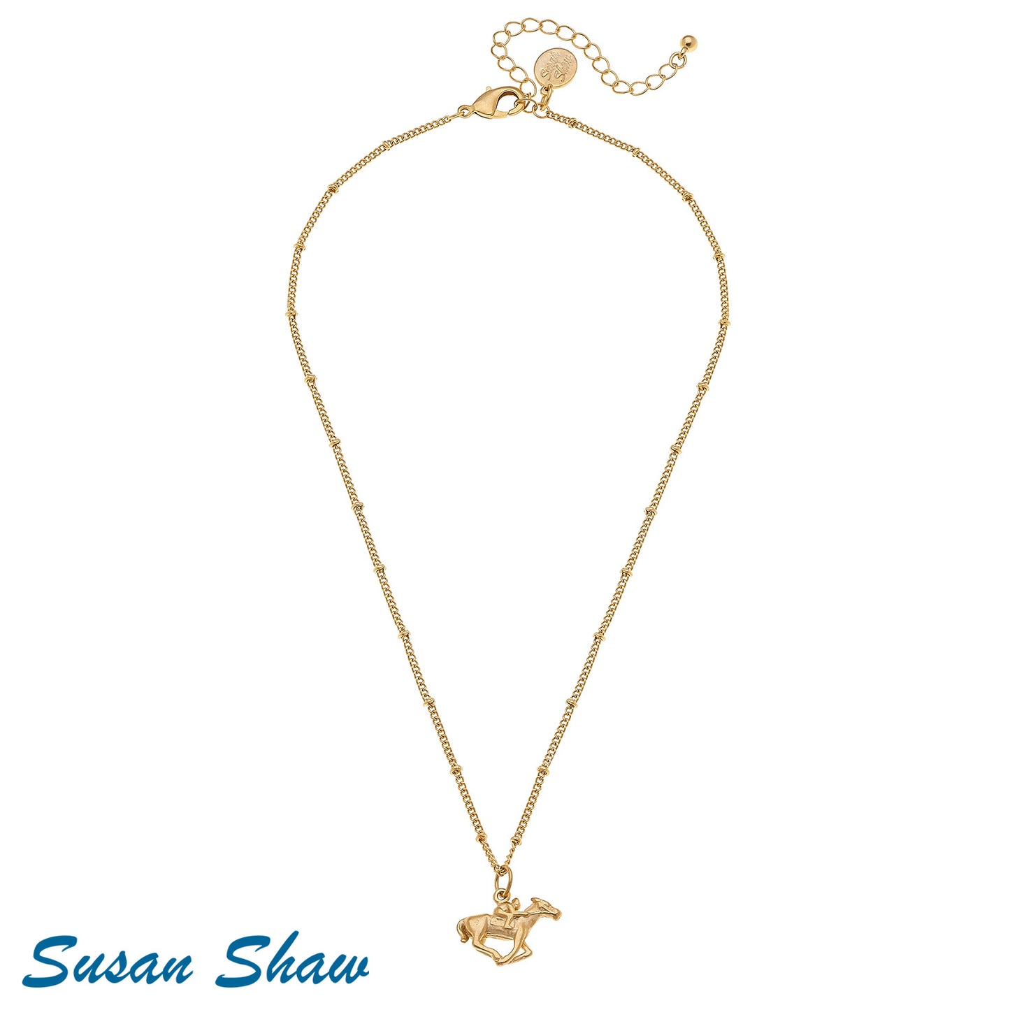 Susan Shaw - Necklace - Racehorse with Jockey - Findlay Rowe Designs