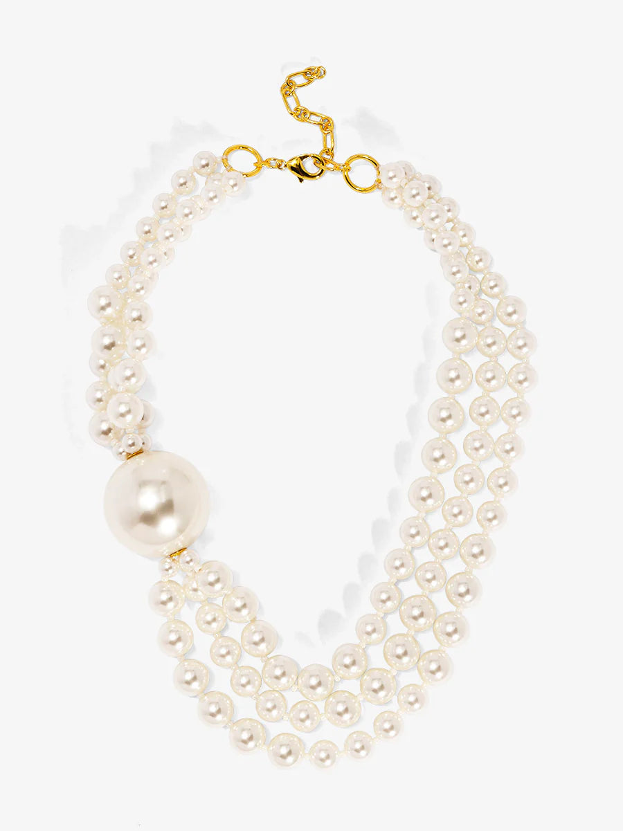 Necklace - Collar Necklace - Oversized Pearl