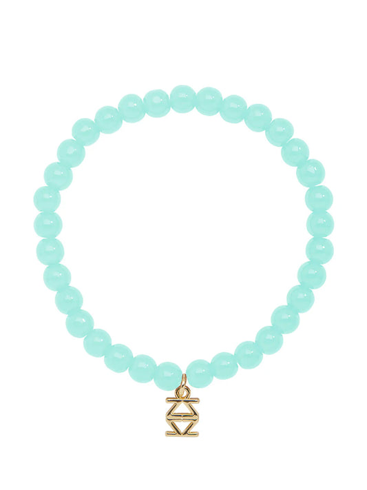 Bracelet - Small Glass Bead Stretch - Turquoise - Findlay Rowe Designs