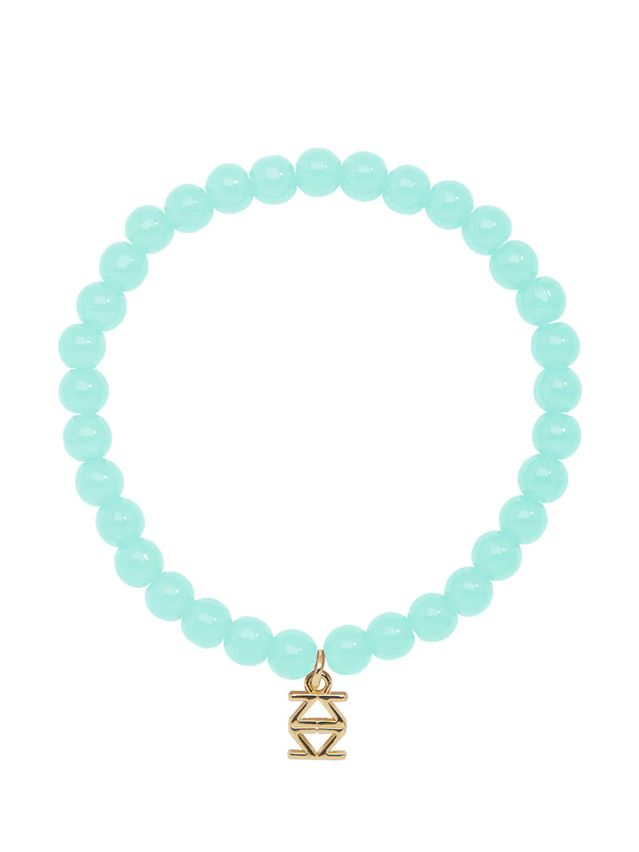 Bracelet - Small Glass Bead Stretch - Turquoise - Findlay Rowe Designs