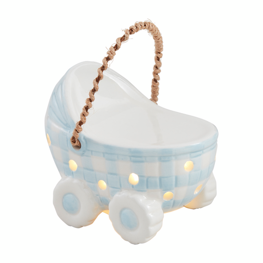 Mud Pie - Light-Up Sitter - Baby Carriage - Blue - Findlay Rowe Designs