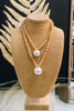 Double Pearl Long Necklace