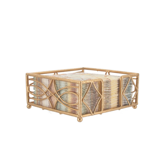 Cocktail Napkin Caddy - Wave - Gold Leaf - Findlay Rowe Designs