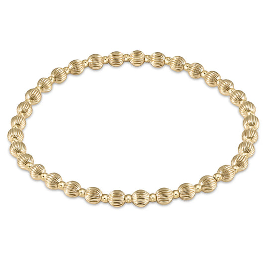 Enewton - Extends - Dignity Grateful Pattern 4mm Bead Bracelet - Gold