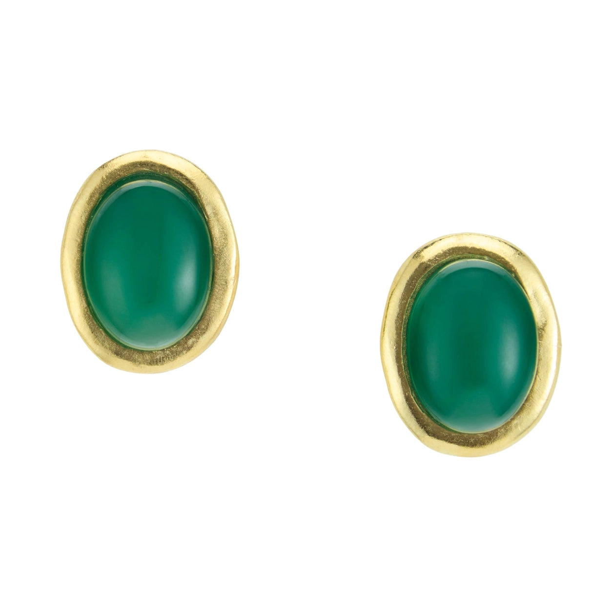 Susan Shaw - Earrings - Caroline Studs - Forest Green