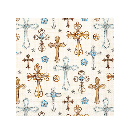 Rosanne Beck - Cocktail Napkin - Western Cross - Findlay Rowe Designs