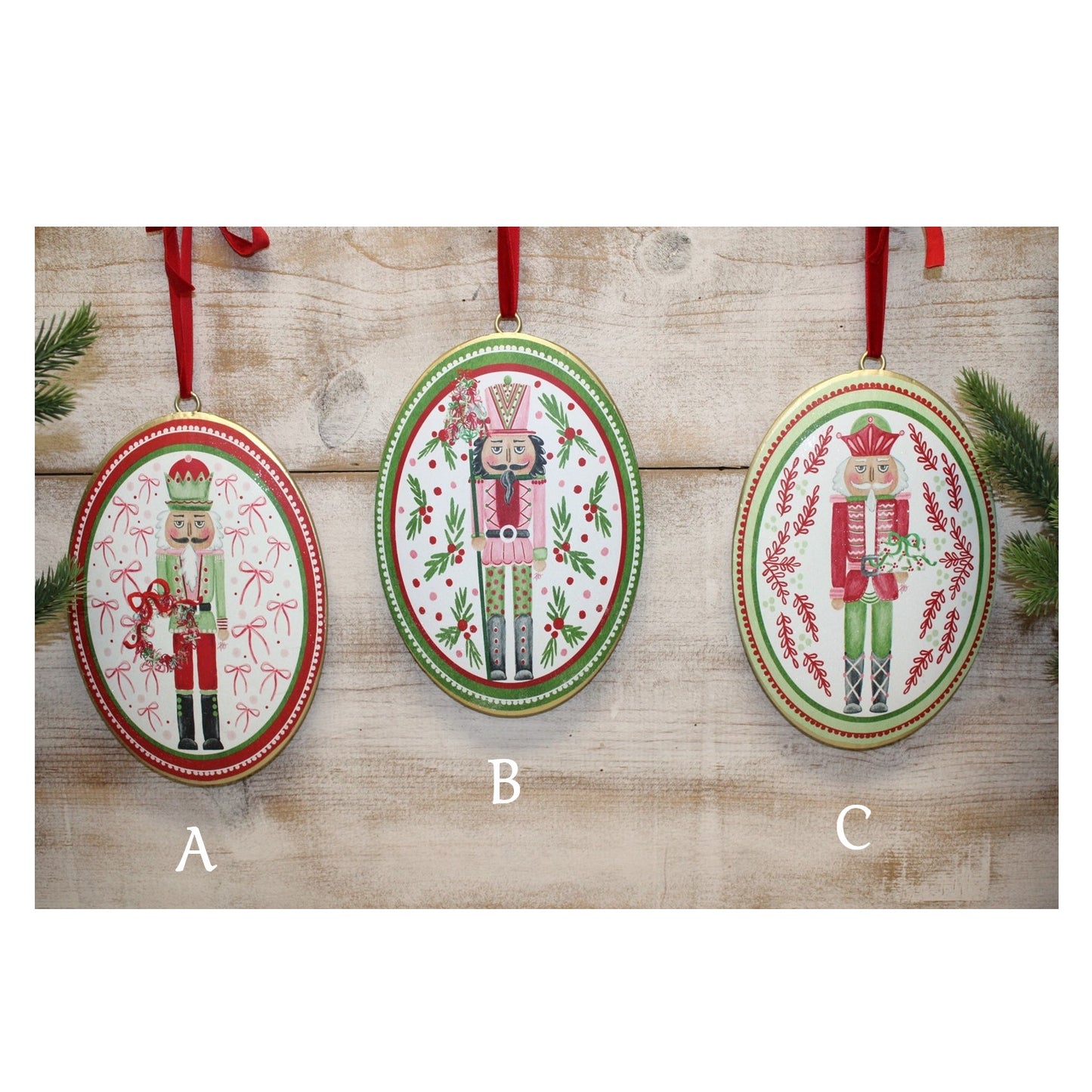 Ornament - Metal Disk  Nutcrackers - Assorted