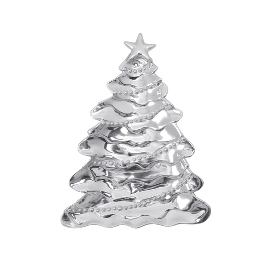 Mariposa - Aluminum Platter - Christmas Tree 14.25in