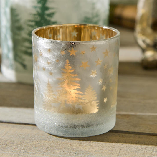 Candleholders - Tealight Frosted Forest Whimsy