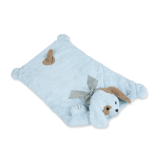 BEARINGTON - BABY - WAGGLES PUPPY BELLY BLANKET - BLUE - Findlay Rowe Designs