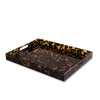VIDA Acrylic Tortoise and Gold X-Large Tray With Handles - Findlay Rowe Designs