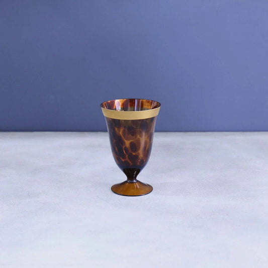Beatriz Ball - Tortoise and gold Wine Glass - Findlay Rowe Designs