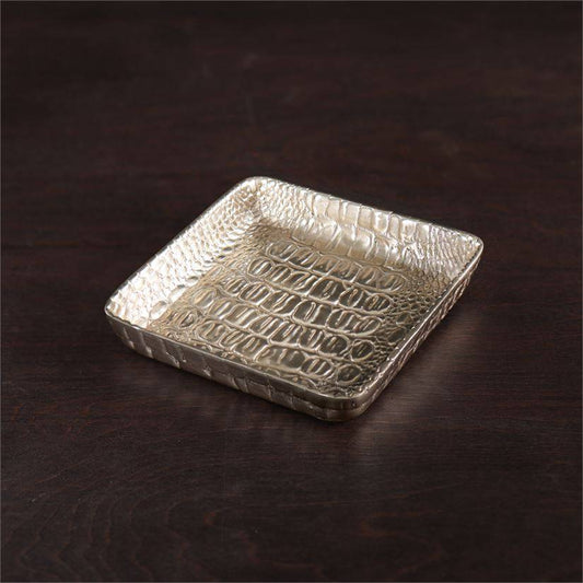 Beatriz Ball - Sierra Croc Napkin Box Gold - Findlay Rowe Designs