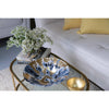 Beatriz Ball - New Orleans - Glass Blue and Gold Marble Extra-Large Centerpiece - Findlay Rowe Designs