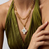 Julie Vos - Necklace - Colette Statement - Chalcedony Blue - Findlay Rowe Designs