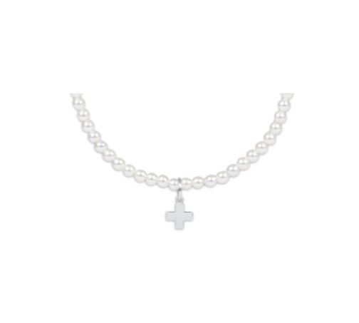 Enewton - Classic Pearl 3mm Bead Bracelet - Signature Cross - Sterling - Findlay Rowe Designs