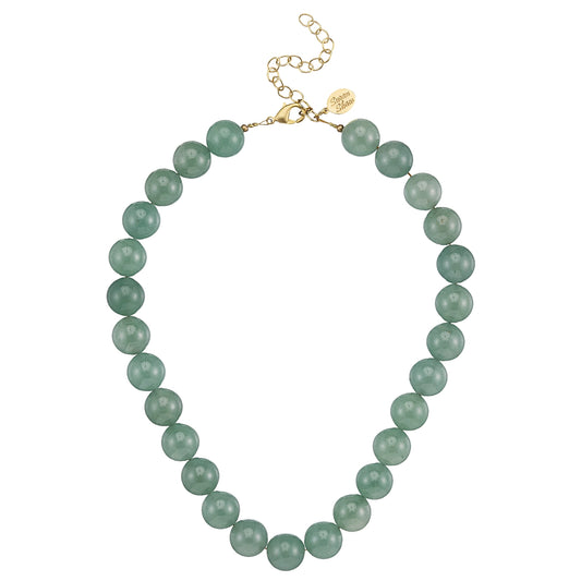Susan Shaw - Necklace - 14mm Green Jade
